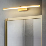 Minimalist Gold Aluminum Linear LED Vanity Light  Image - 1