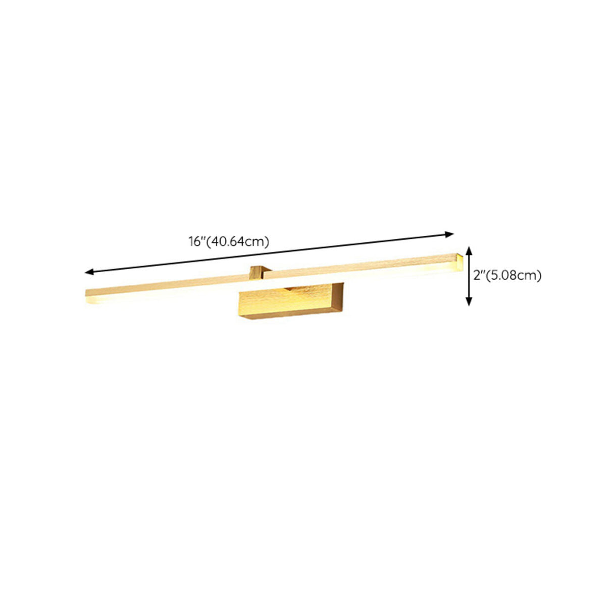 Minimalist Gold Aluminum Linear LED Vanity Light  