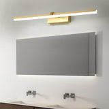 Minimalist Gold Aluminum Linear LED Vanity Light  Image - 4