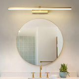 Minimalist Gold Aluminum Linear LED Vanity Light  Image - 9