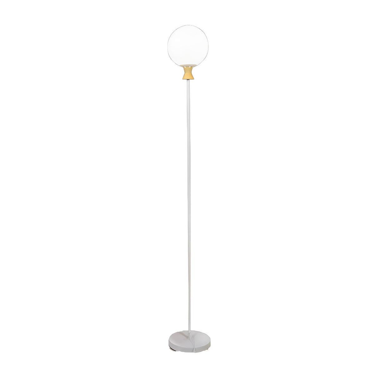 Minimalist Gold Base and Globe Glass Floor Lamp Image - 5