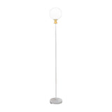 Minimalist Gold Base and Globe Glass Floor Lamp Image - 5