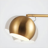 Minimalist Gold Brass Dome Round Marble Base Table Lamp Image - 5