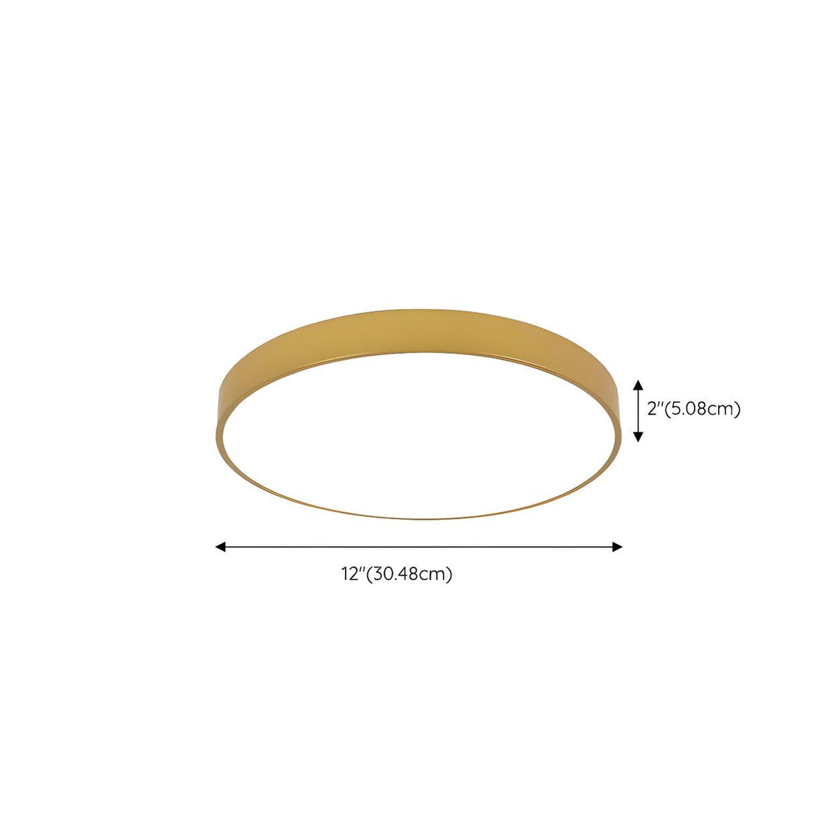 Minimalist Gold Circular Flush Mount Ceiling Light 