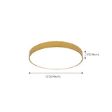 Minimalist Gold Circular Flush Mount Ceiling Light #size