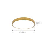 Minimalist Gold Circular Flush Mount Ceiling Light Image - 14