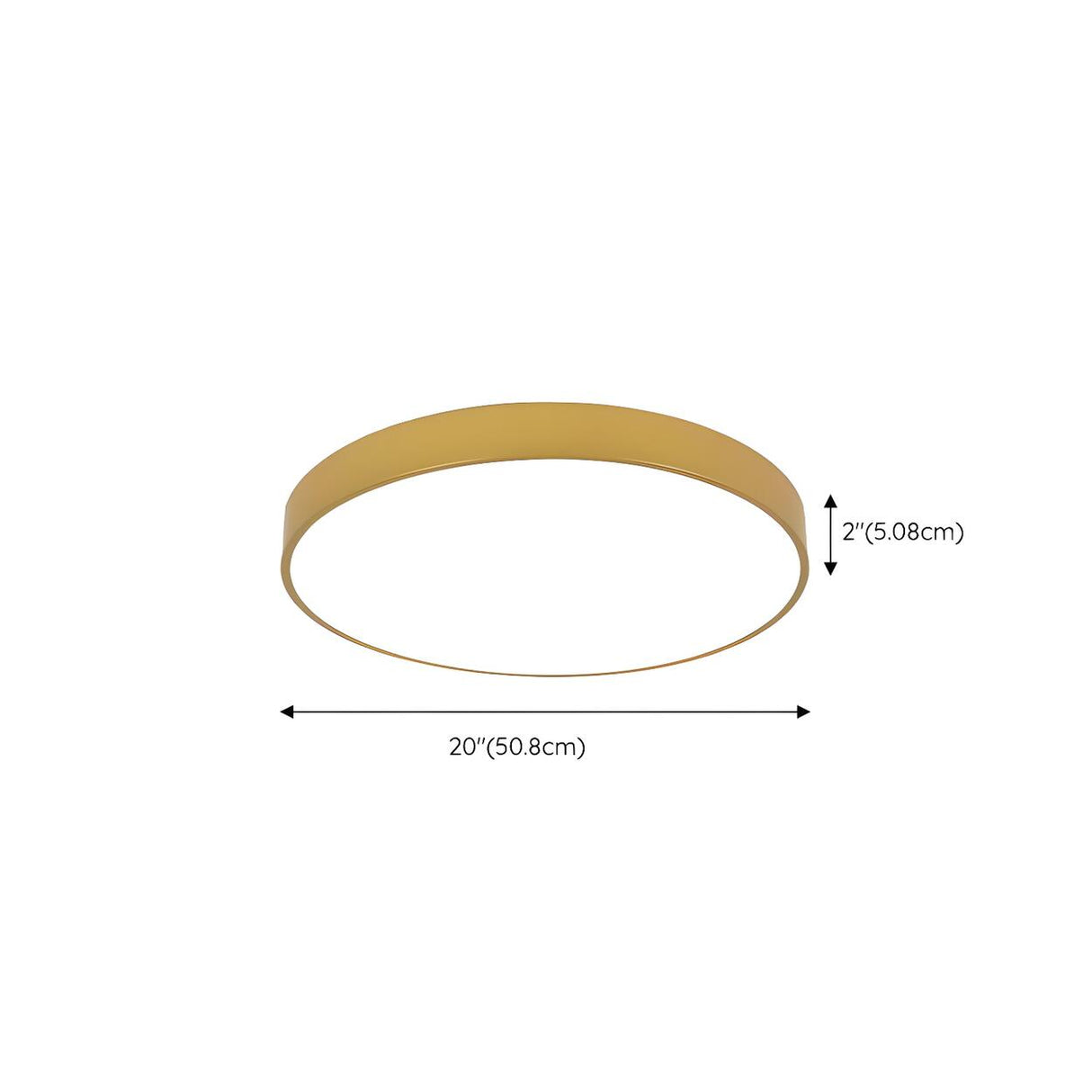 Minimalist Gold Circular Flush Mount Ceiling Light Image - 15