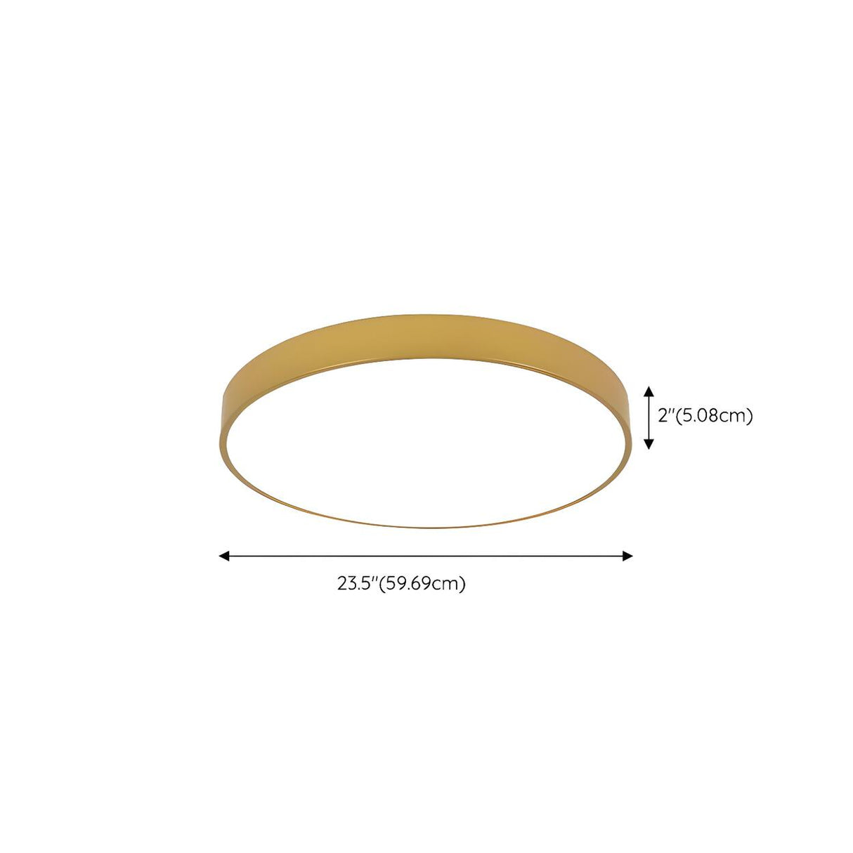 Minimalist Gold Circular Flush Mount Ceiling Light Image - 16