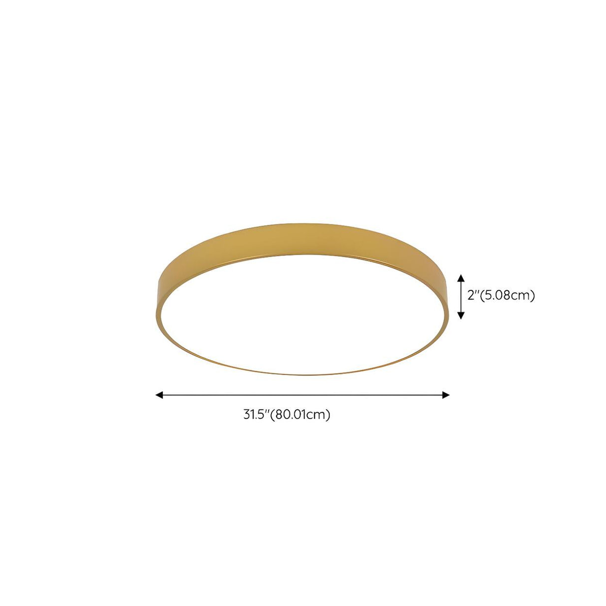 Minimalist Gold Circular Flush Mount Ceiling Light Image - 17