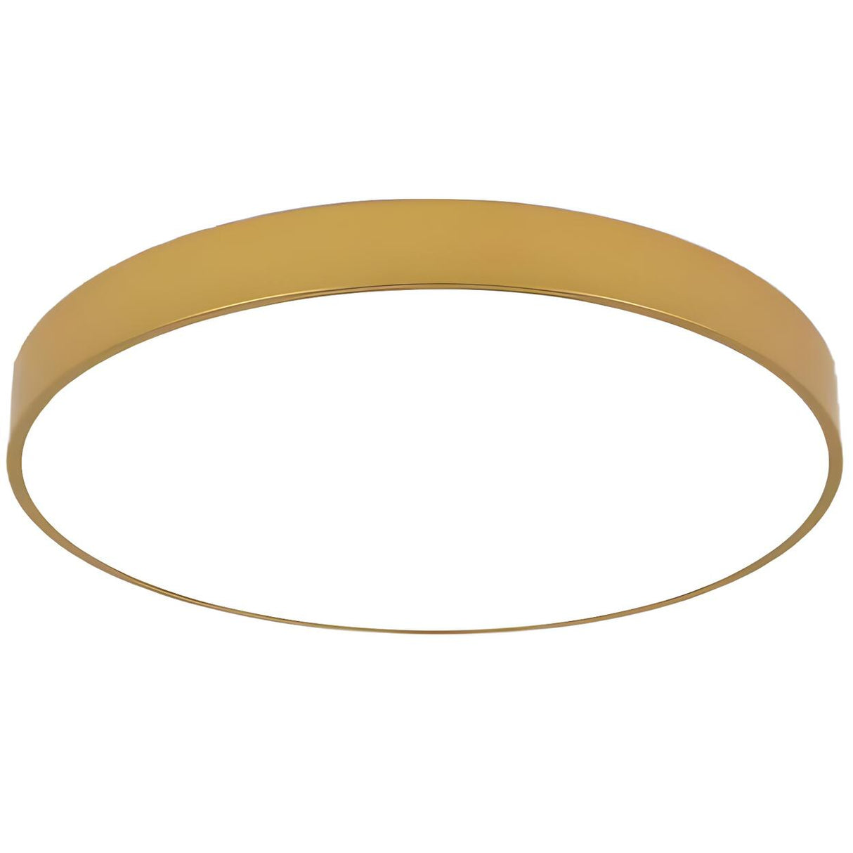 Minimalist Gold Circular Flush Mount Ceiling Light Image - 8