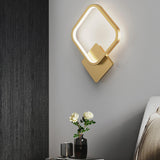 Minimalist Gold Geometric Metal Wall Light Fixture Image - 1