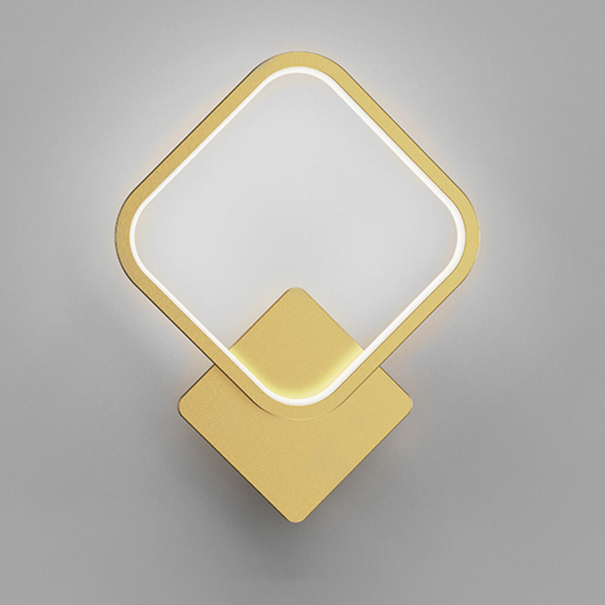 Minimalist Gold Geometric Metal Wall Light Fixture Image - 2