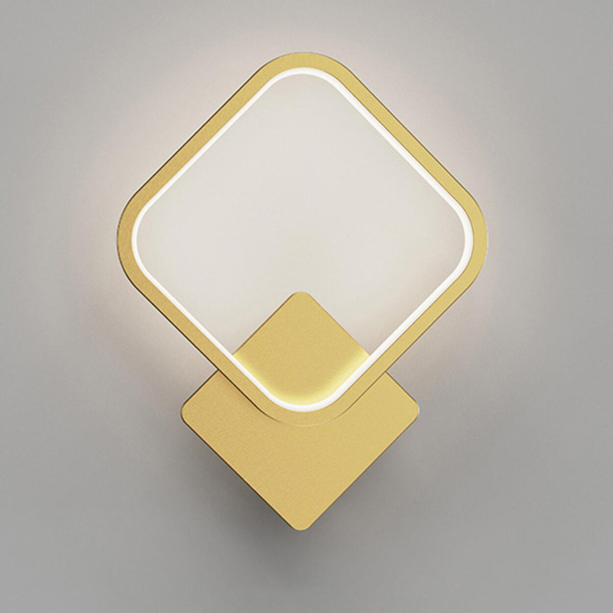 Minimalist Gold Geometric Metal Wall Light Fixture Image - 3