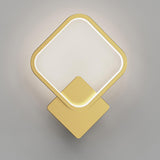 Minimalist Gold Geometric Metal Wall Light Fixture Image - 3