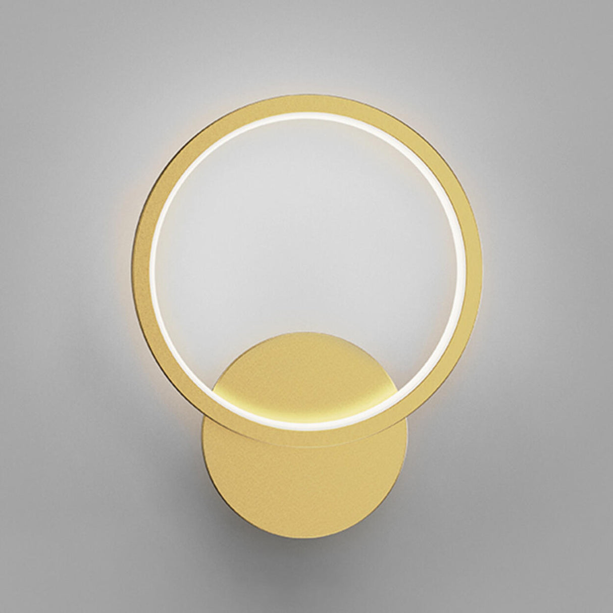 Minimalist Gold Geometric Metal Wall Light Fixture Image - 5