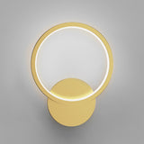 Minimalist Gold Geometric Metal Wall Light Fixture Image - 5