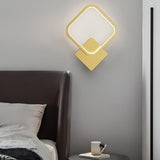 Minimalist Gold Geometric Metal Wall Light Fixture Image - 6