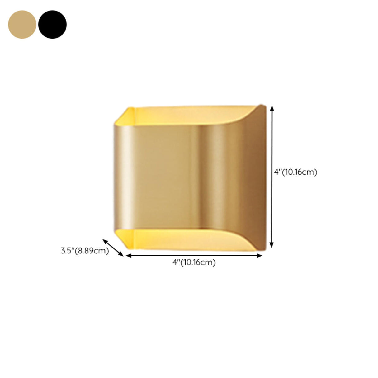 Minimalist Gold Geometric Up Down Wall Sconce 