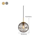 Minimalist Gold Globe Cord Clear Glass Pendant Light Image - 15