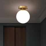 Minimalist Gold Globe Semi-Flush Mount Light 4-Light Image - 14