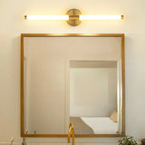 Minimalist Gold Linear LED Metal Vanity Light Fixture Image - 4