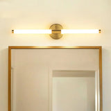 Minimalist Gold Linear LED Metal Vanity Light Fixture Image - 7