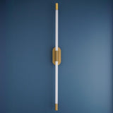 Minimalist Gold Linear LED Metal Wall Light Fixture Image - 10