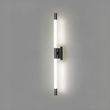 Minimalist Gold Linear LED Metal Wall Light Fixture Image - 11