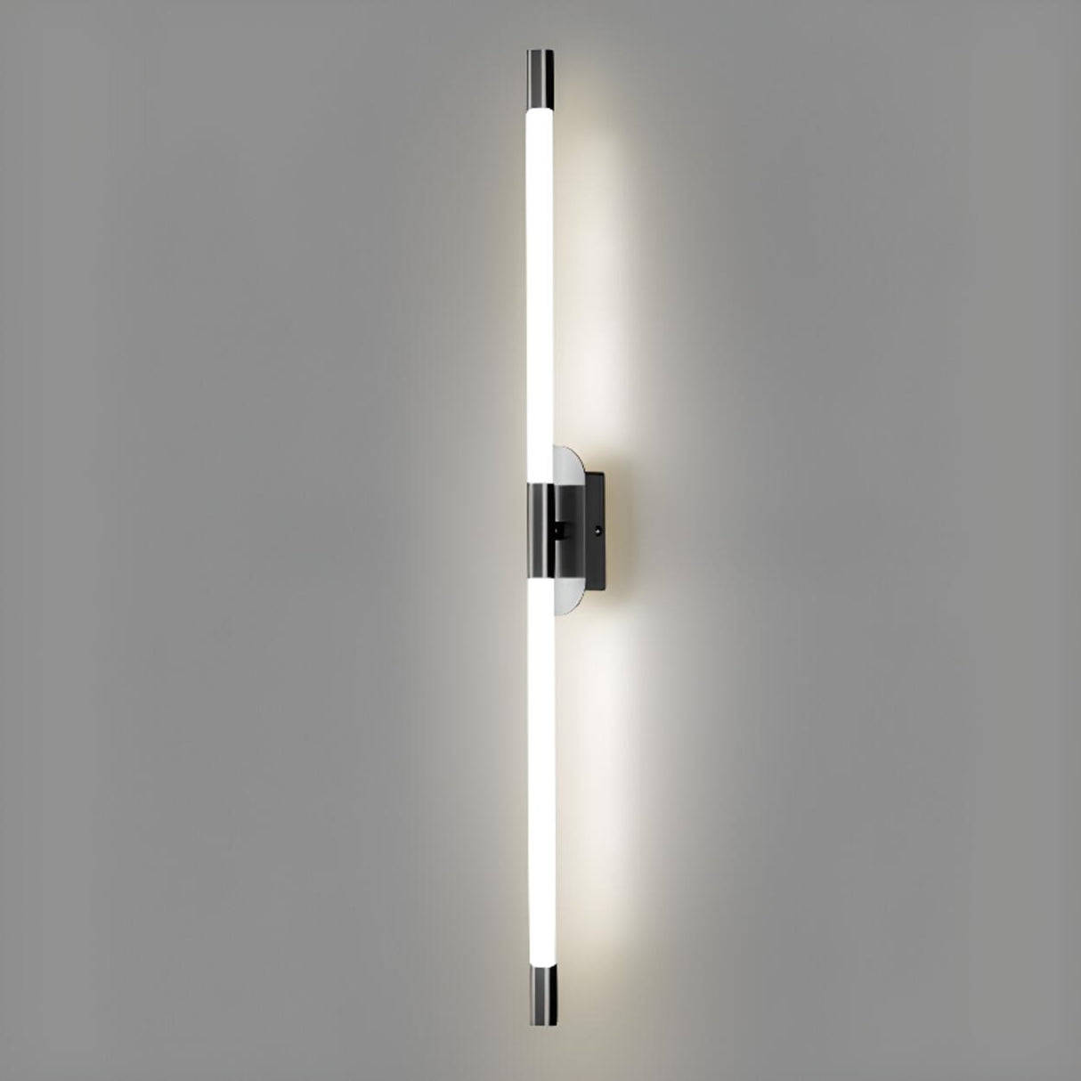 Minimalist Gold Linear LED Metal Wall Light Fixture Image - 14