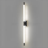 Minimalist Gold Linear LED Metal Wall Light Fixture Image - 14