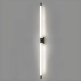 Minimalist Gold Linear LED Metal Wall Light Fixture Image - 17