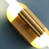 Minimalist Gold Linear LED Metal Wall Light Fixture Image - 18