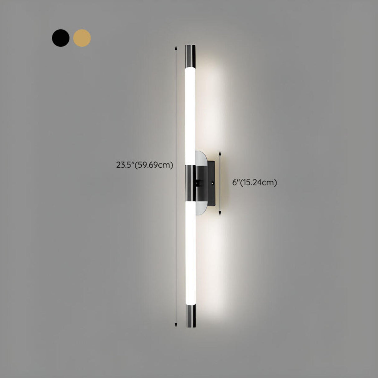 Minimalist Gold Linear LED Metal Wall Light Fixture 