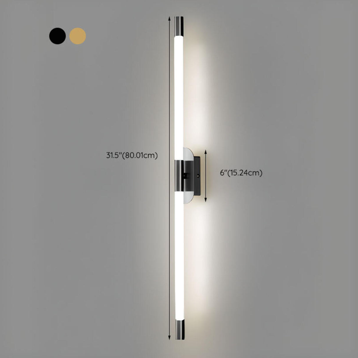 Minimalist Gold Linear LED Metal Wall Light Fixture Image - 21