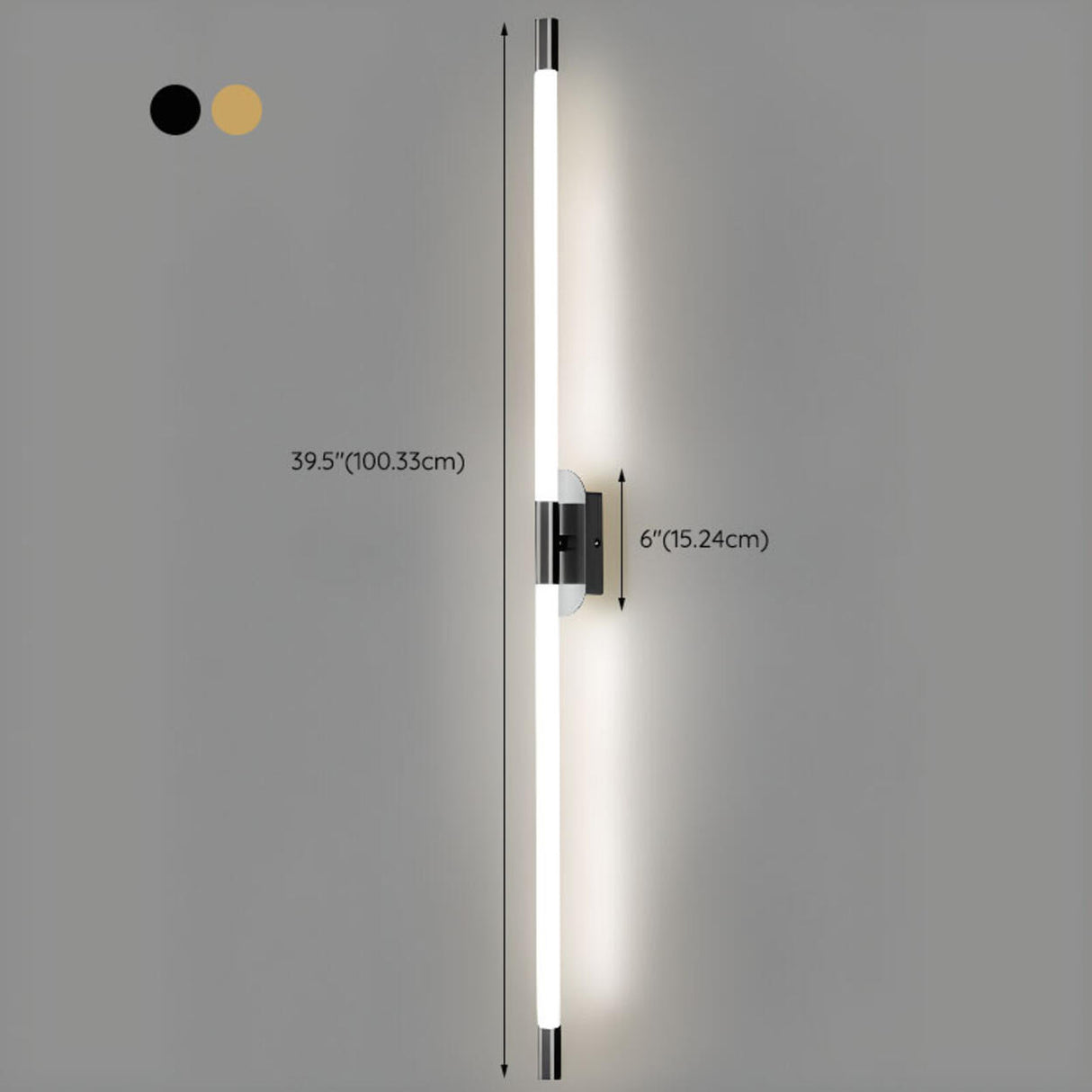 Minimalist Gold Linear LED Metal Wall Light Fixture Image - 22