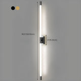 Minimalist Gold Linear LED Metal Wall Light Fixture Image - 22