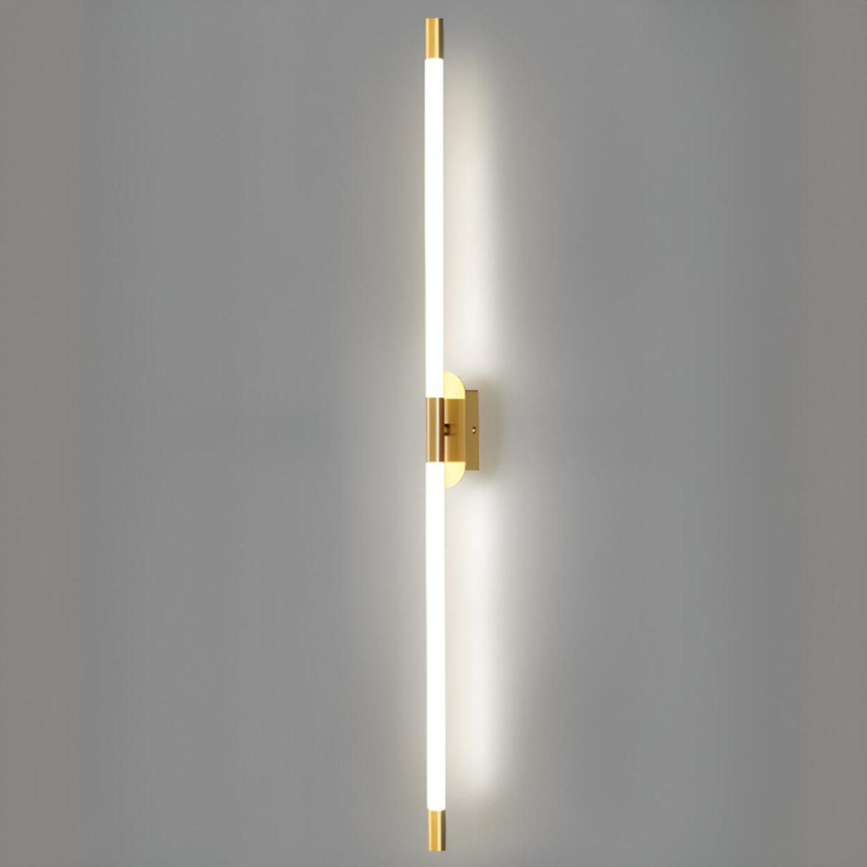 Minimalist Gold Linear LED Metal Wall Light Fixture Image - 5