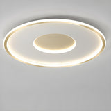 Minimalist Gold Round LED Flush Mount Ceiling Light Image - 12