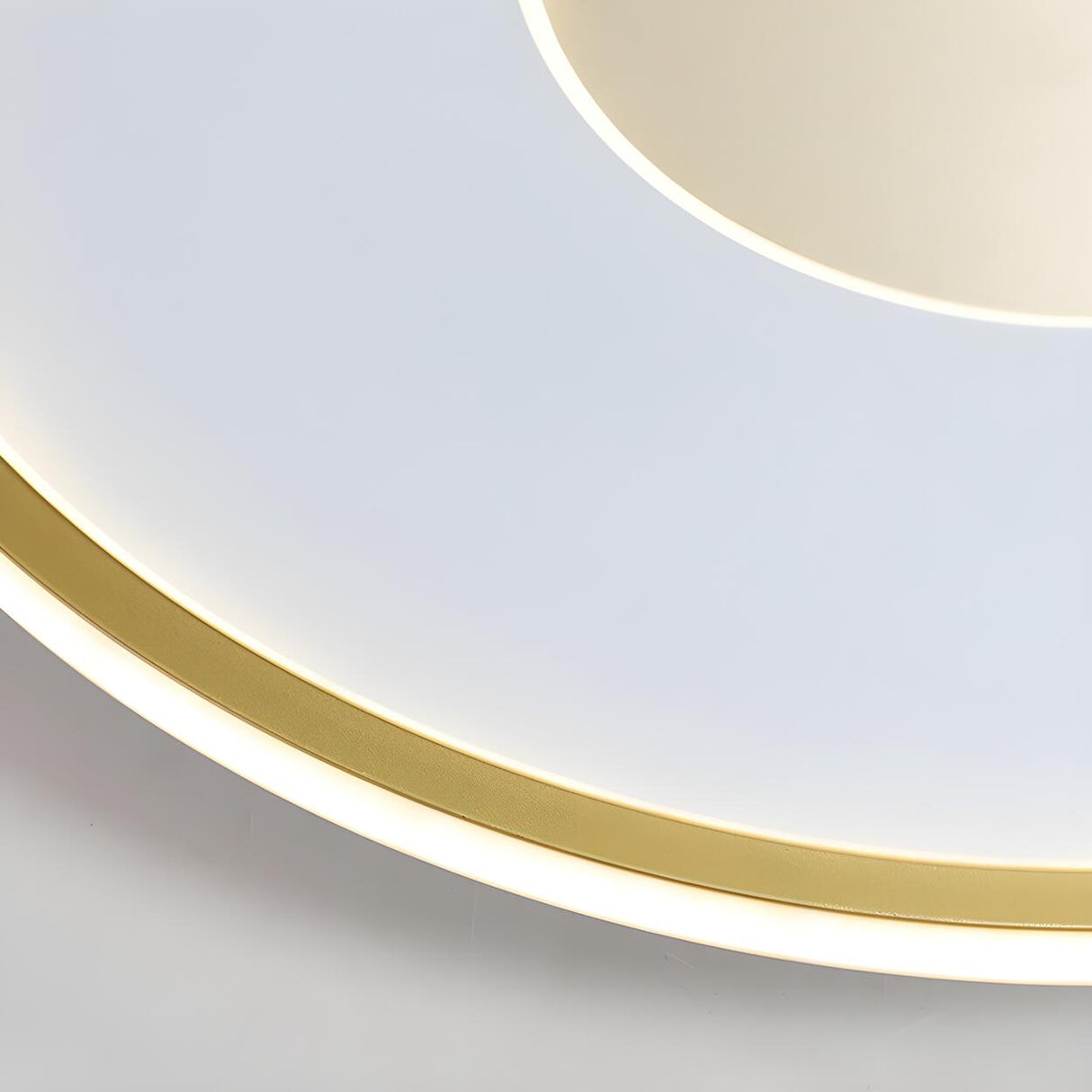 Minimalist Gold Round LED Flush Mount Ceiling Light Image - 13