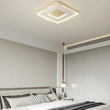 Minimalist Gold Round LED Flush Mount Ceiling Light Image - 15