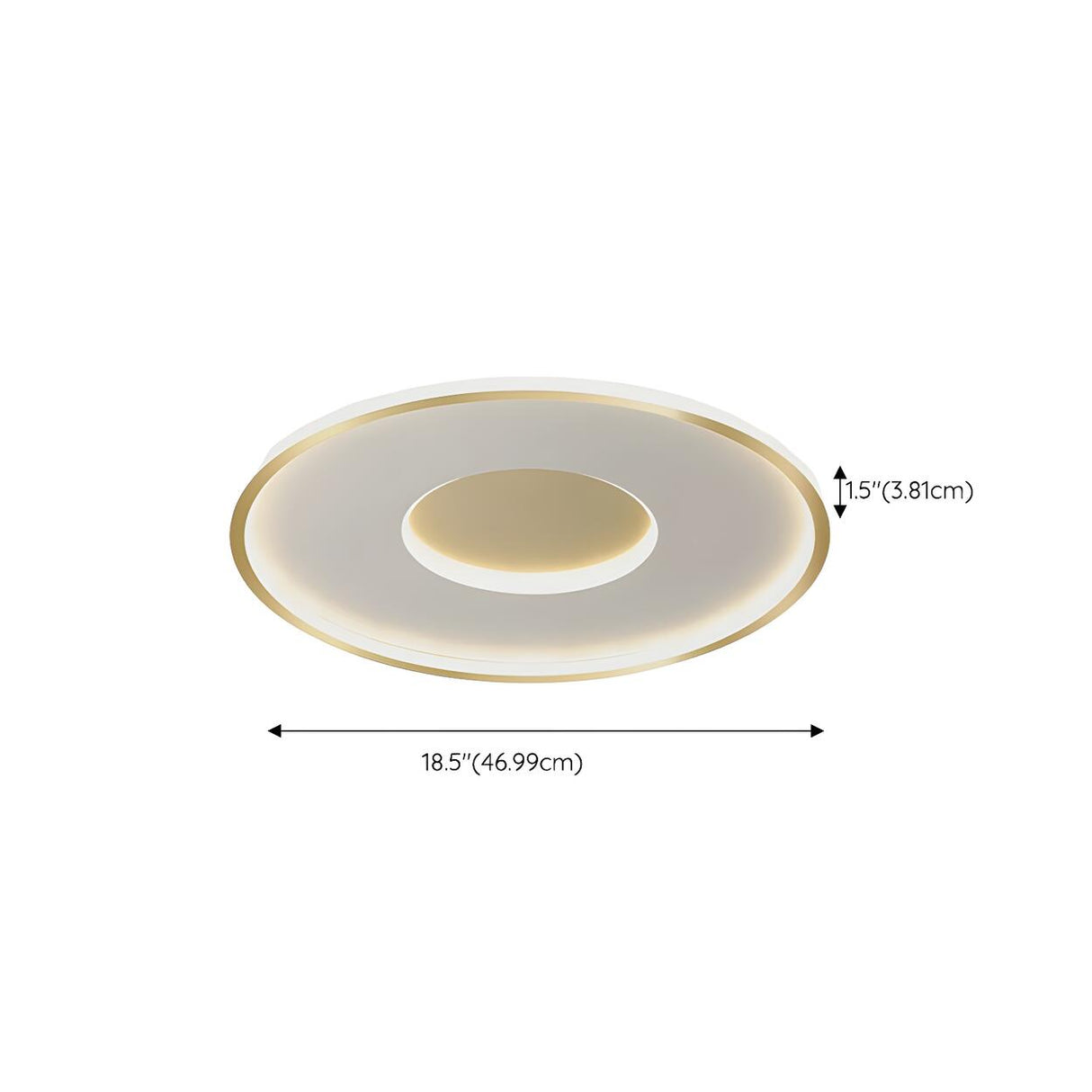 Minimalist Gold Round LED Flush Mount Ceiling Light 