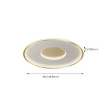 Minimalist Gold Round LED Flush Mount Ceiling Light #size