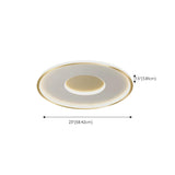 Minimalist Gold Round LED Flush Mount Ceiling Light Image - 18