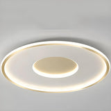 Minimalist Gold Round LED Flush Mount Ceiling Light Image - 3