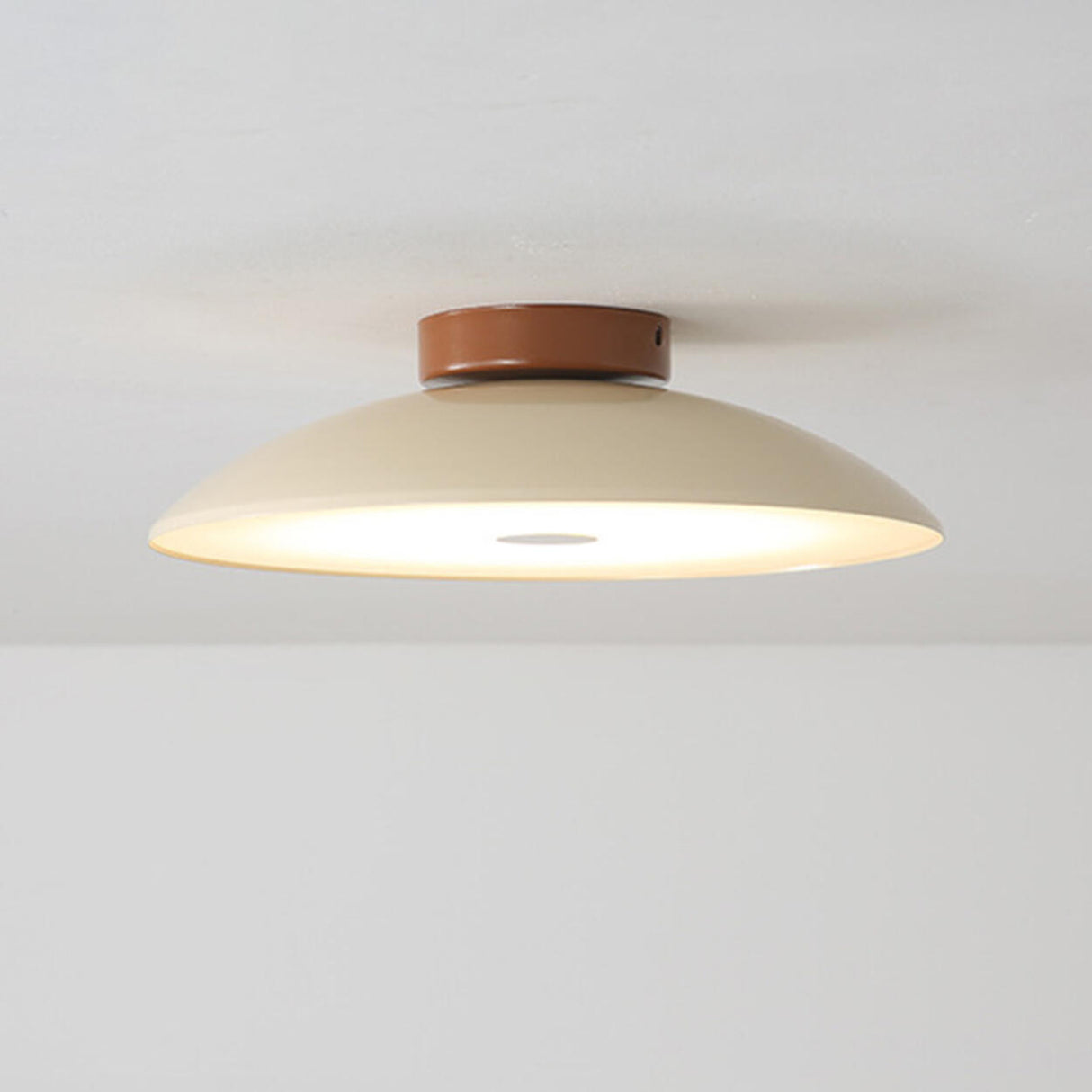 Minimalist Green Dome Semi-Flush Mount Ceiling Light Image - 10