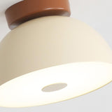 Minimalist Green Dome Semi-Flush Mount Ceiling Light Image - 16