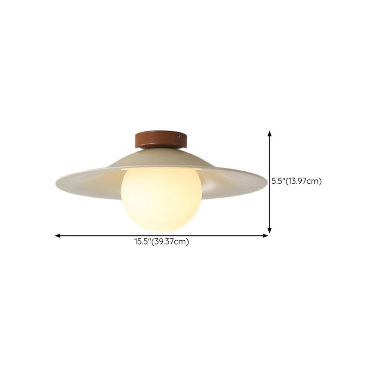 Minimalist Green Dome Semi-Flush Mount Ceiling Light Image - 19