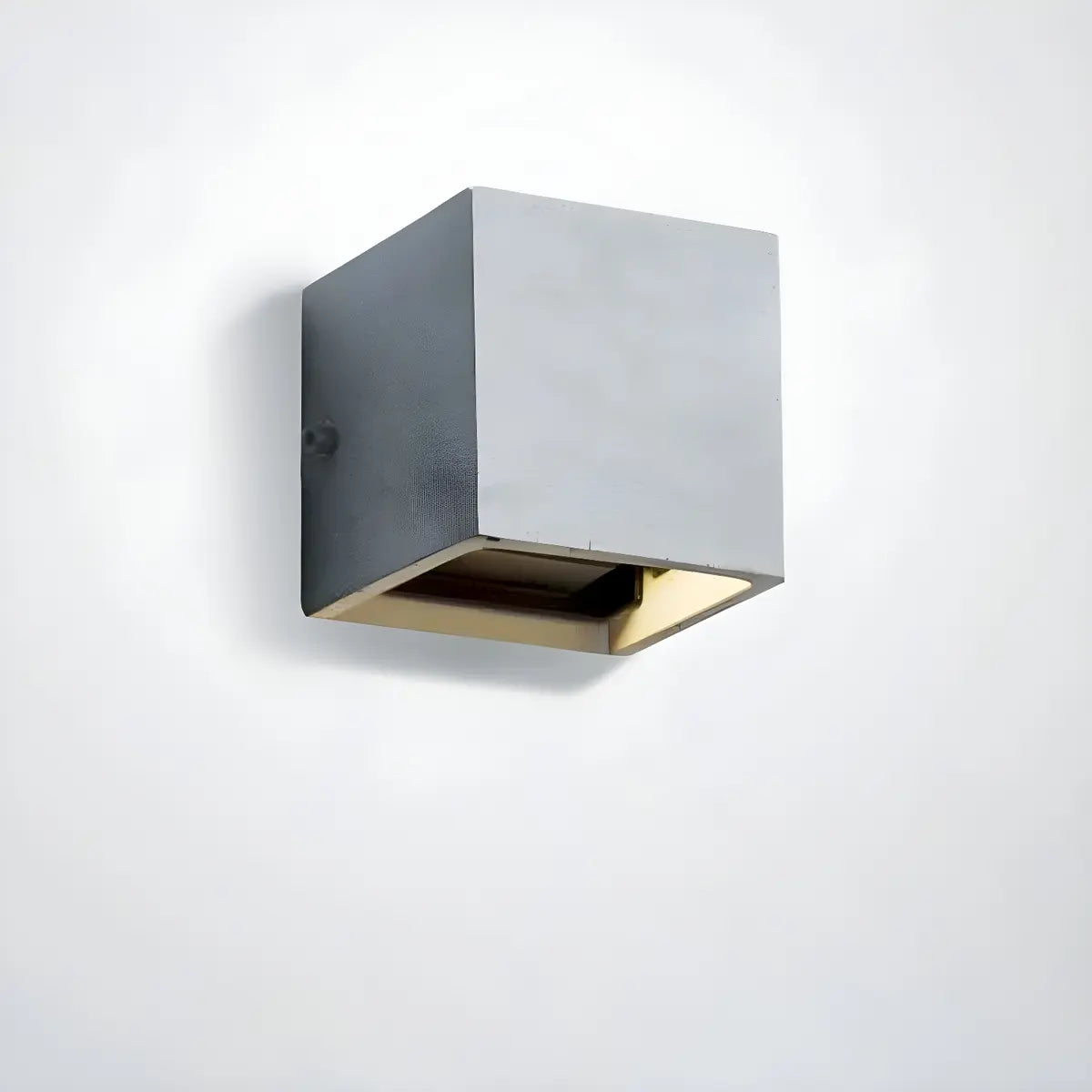 Minimalist Grey Cube Concrete Bi-pin Small Wall Light Image - 6