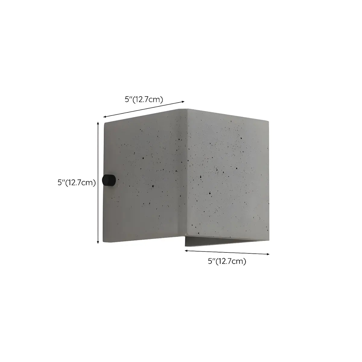 Minimalist Grey Cube Concrete Bi-pin Small Wall Light 