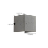 Minimalist Grey Cube Concrete Bi-pin Small Wall Light #size